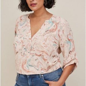 Torrid Harper V-Neck Blouse NWOT